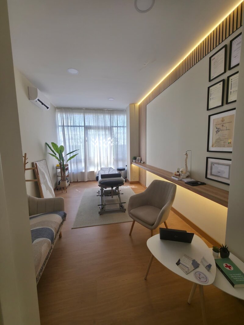 Sala de tratamento de osteopatia na Clínica ReForm